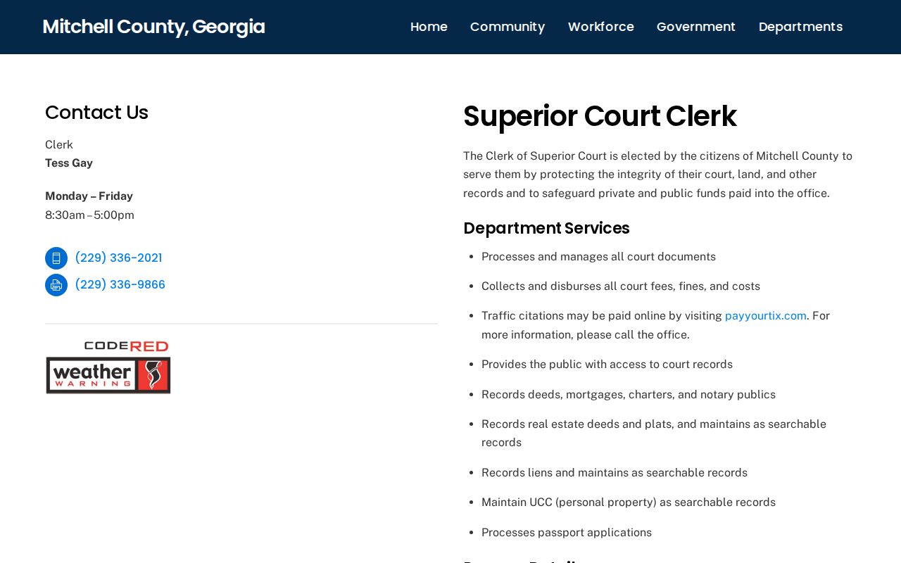 Mitchell County court records explaining inmate release